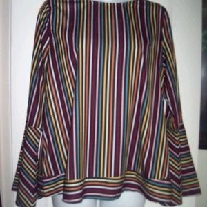 Modcloth striped retro shirt M